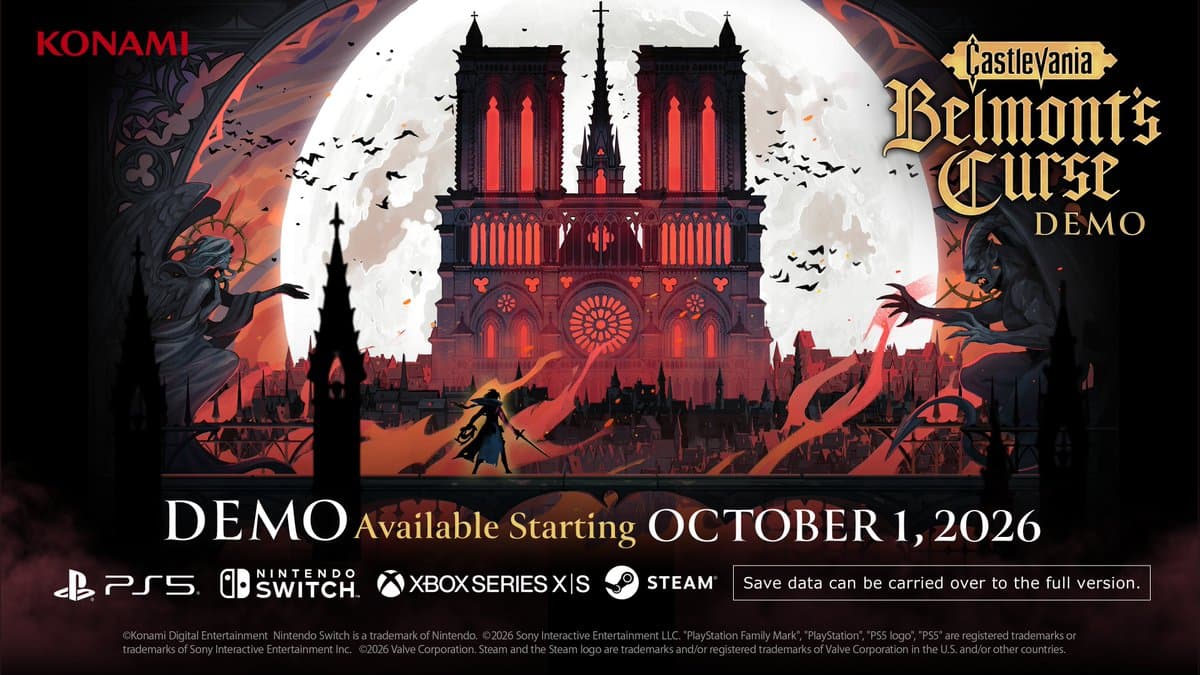 La demo de Castlevania: Belmont's Curse ya está disponible: capítulo inicial gratis en PS5, Xbox, Switch y PC