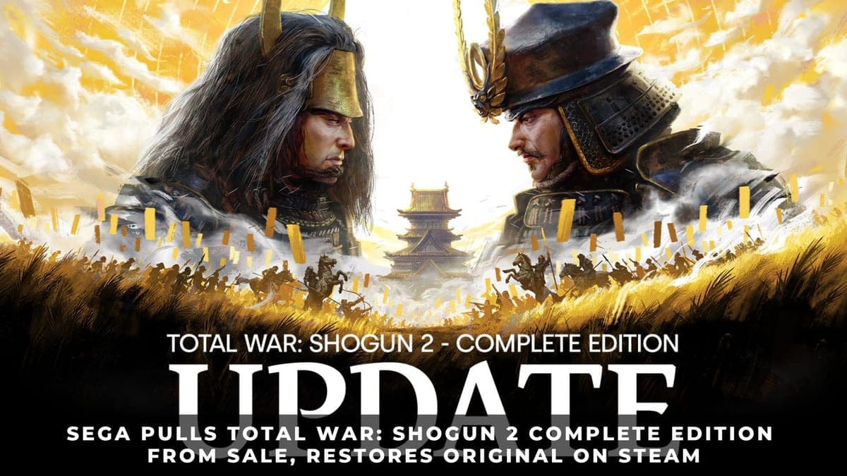 SEGA retira el remaster de Total War: SHOGUN 2 de Steam dos días después de lanzarlo