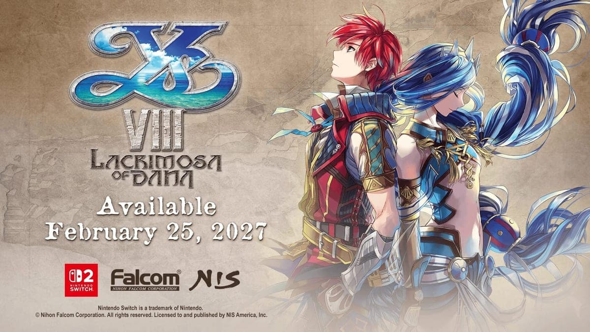 Ys VIII: Lacrimosa of Dana zarpa hacia Switch 2 el 25 de febrero de 2027, con español por primera vez
